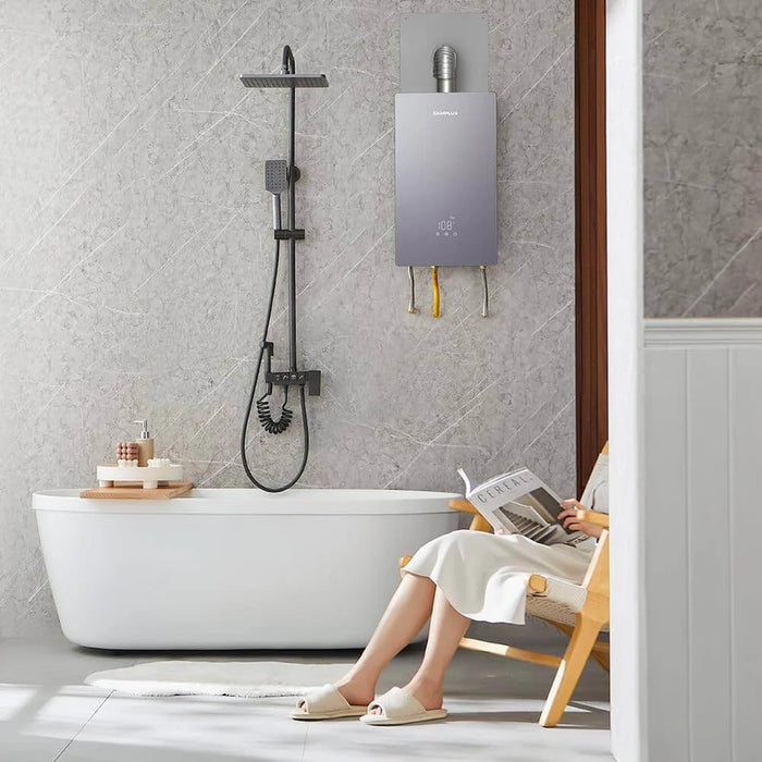 Camplux 16L 4.22 GPM (CSA) Indoor Tankless Water Heater With Thimble -Grey