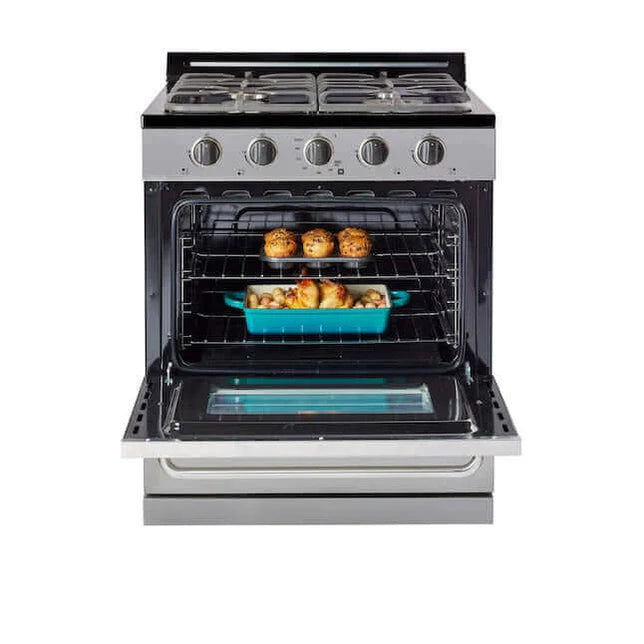 30” Stainless Steel Propane Range (Battery Ignition)