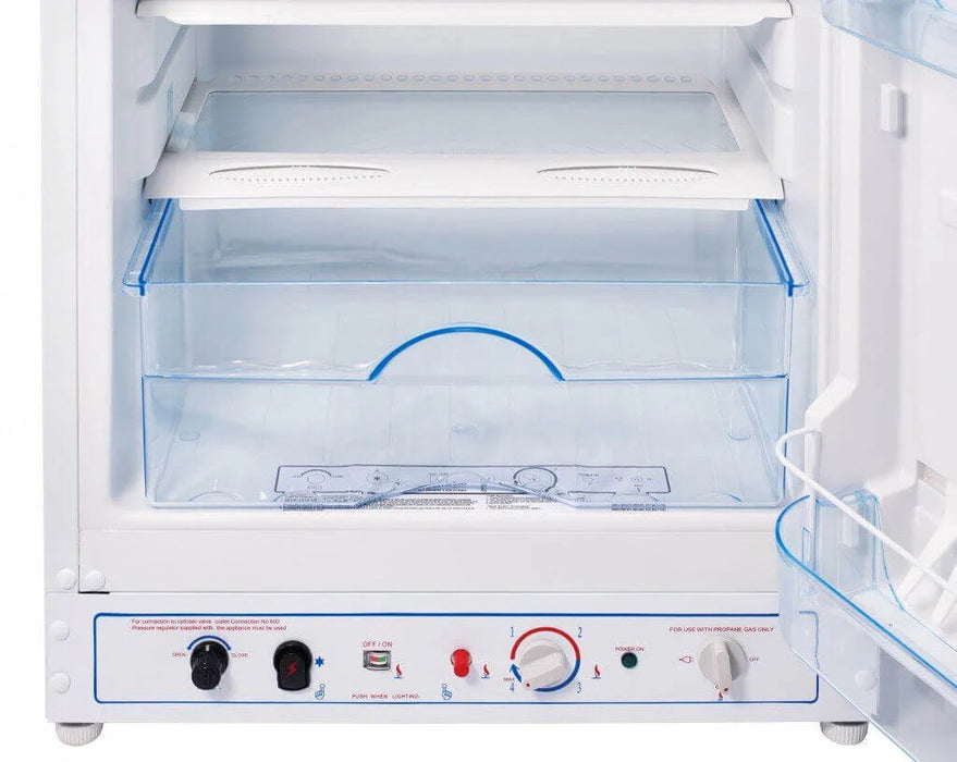 UNIQUE 6 CU/FT Propane Fridge with Freezer- White