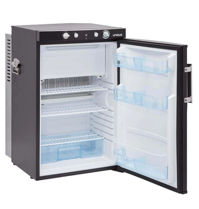 UNIQUE 3 CU/FT Propane Fridge with Freezer (LPG/110V/12V)