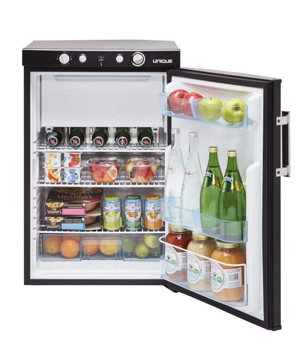 UNIQUE 3 CU/FT Propane Fridge with Freezer (LPG/110V/12V)